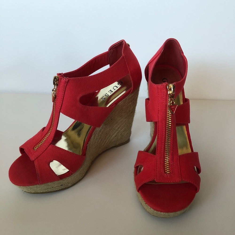 Guess Zipper Wedges Coral